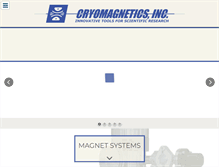 Tablet Screenshot of cryomagnetics.com